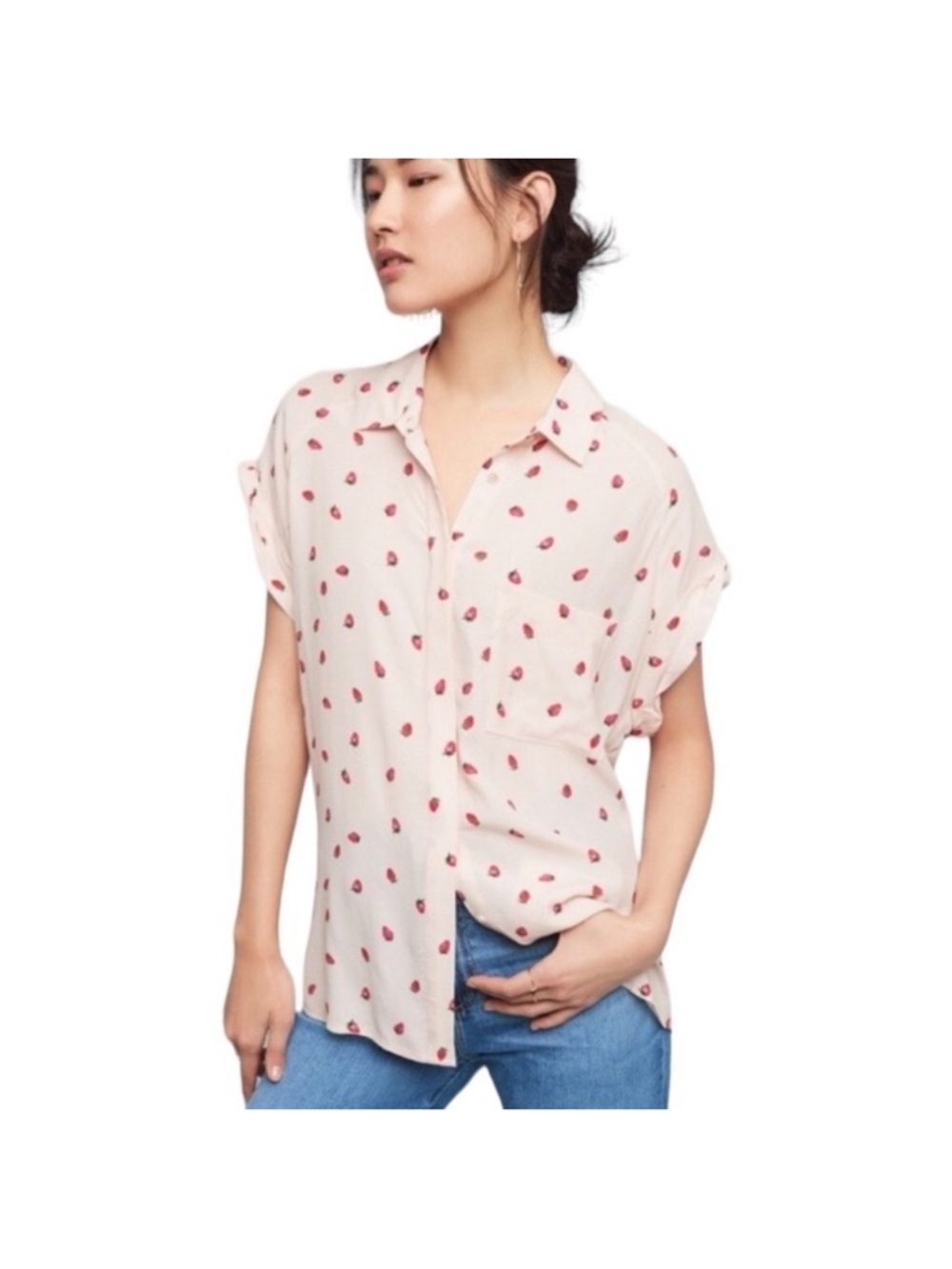 Rails Chase strawberries shirt size small